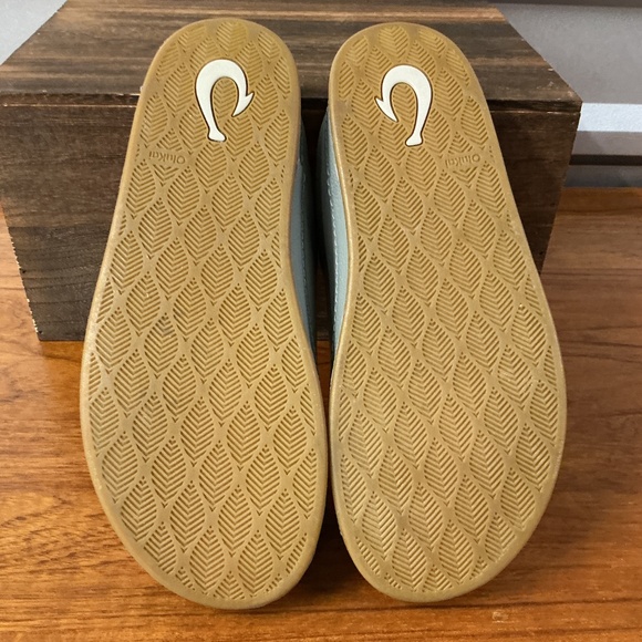 Olukai Men Hamani Gray Leather Mule Slipper Size 10 main image 2